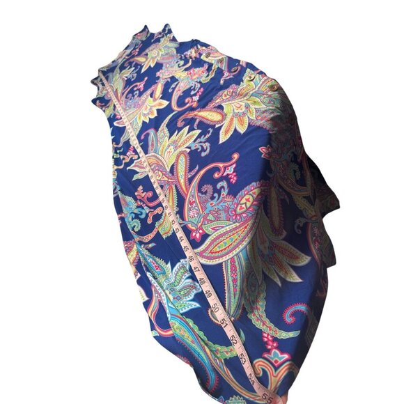 Philosophy Republic Sleeveless Paisley Maxi Stretch Dress Long Boho Slit Button - Picture 15 of 16